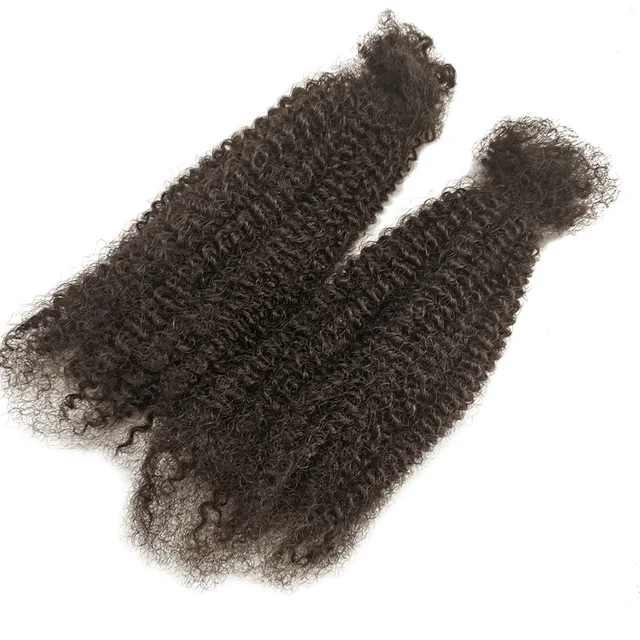 PRE ORDER- 1 Pack Afro Kinky Bulk Human Hair(LOOSE)- Natural Black