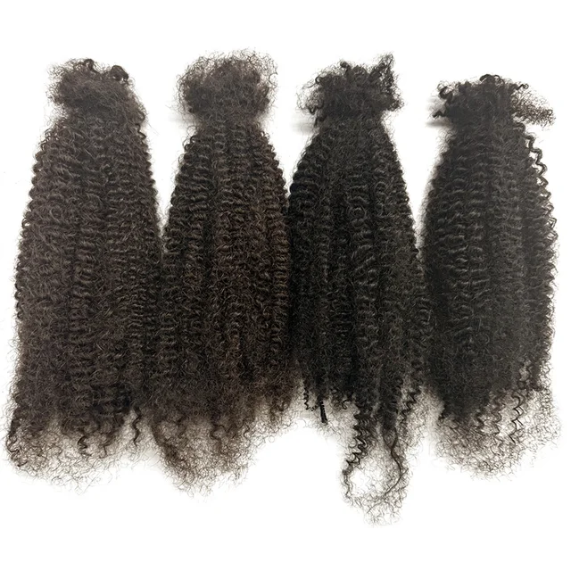 PRE ORDER- 1 Pack Afro Kinky Bulk Human Hair(LOOSE)- Natural Black