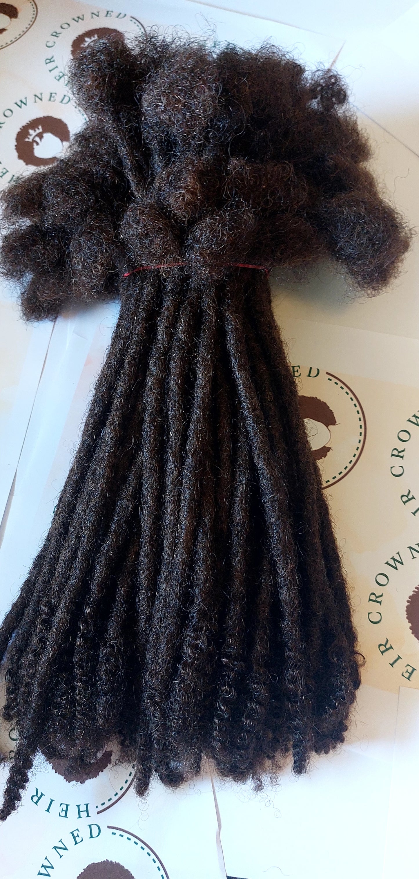 PRE-ORDER 0.6cm Full Head Bundle(70  Locs) - Standard Locs with Coily Ends