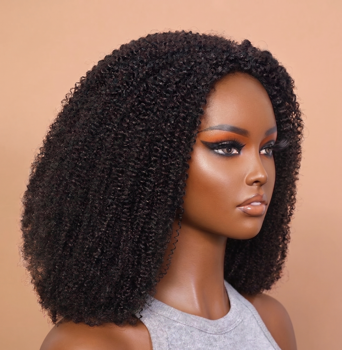 Afro Kinky Curly Half Wig