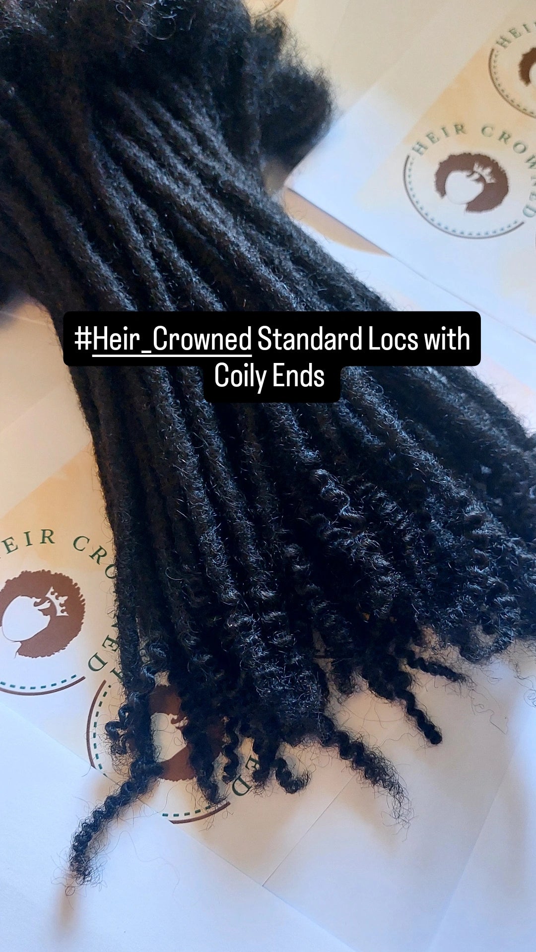 PRE-ORDER 0.6cm Add On Bundle(10  Locs) - Standard Locs with Coily Ends