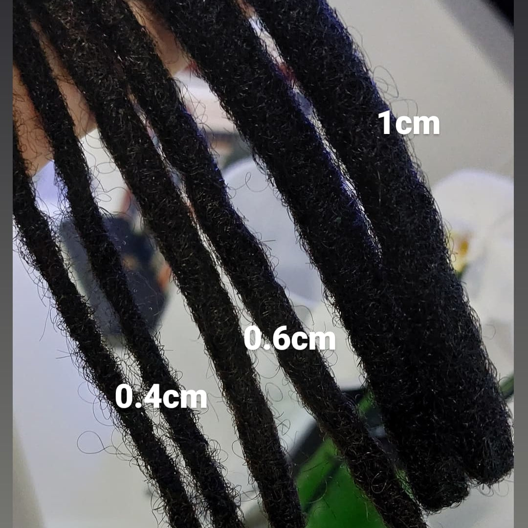 PRE-ORDER 1cm Add On Bundle(10 Locs) - Permanent Dreadlock Extensions ...