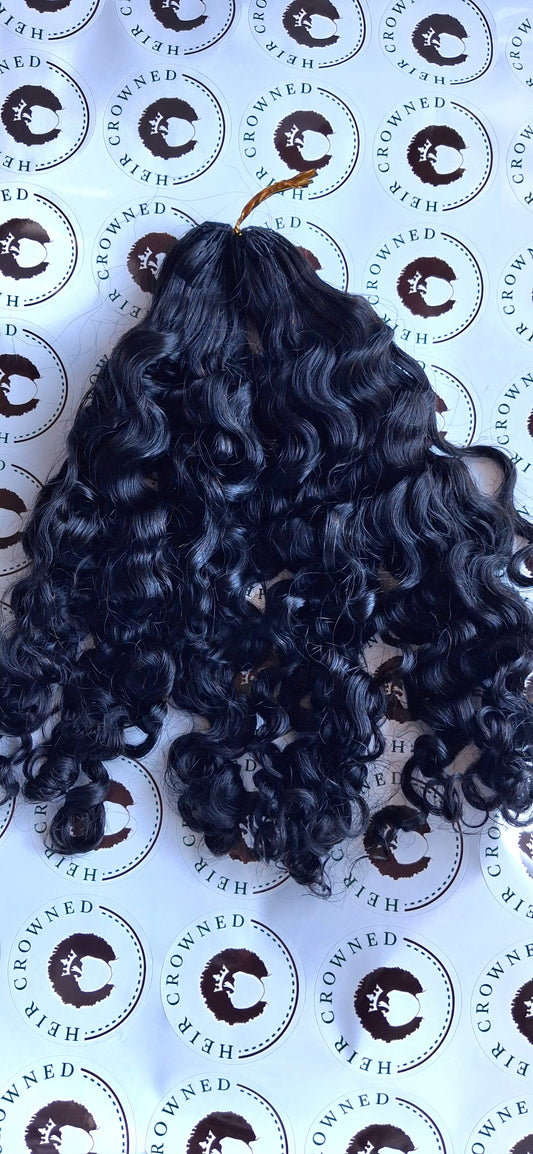 PRE-ORDER Spiral Deep Wave Feather Crochet Hair